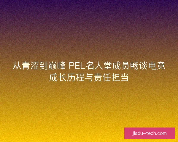 从青涩到巅峰 PEL名人堂成员畅谈电竞成长历程与责任担当